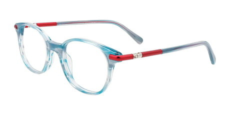 EasyClip EC649 Eyeglasses Teal Striped & Red