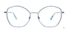 EasyClip EC650 Eyeglasses with Clip-on Sunglasses | Size 53 / Light Blue & Blue