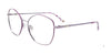 EasyClip EC650 Eyeglasses with Clip-on Sunglasses | Size 53 / Light Purple & Purple