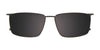 EasyClip EC651 Eyeglasses with Clip-on Sunglasses | Size 55 / Black