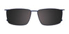 EasyClip EC651 Eyeglasses with Clip-on Sunglasses | Size 55 / Black