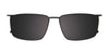 EasyClip EC651 Eyeglasses with Clip-on Sunglasses | Size 55 / Black