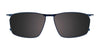 EasyClip EC652 Eyeglasses with Clip-on Sunglasses | Size 56 / Black & Red