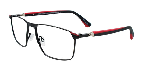 EasyClip EC652 Eyeglasses with Clip-on Sunglasses Black & Red