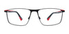 EasyClip EC652 Eyeglasses with Clip-on Sunglasses | Size 56 / Black & Red