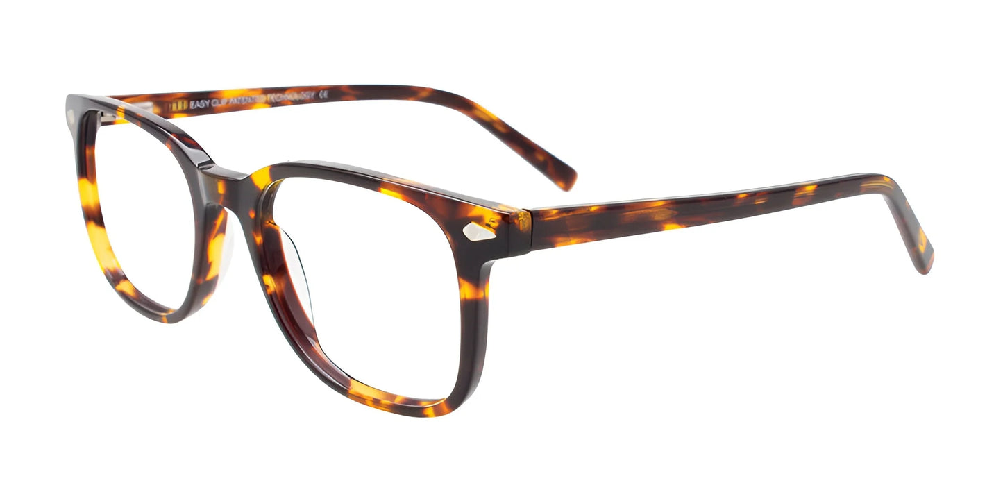 EasyClip EC653 Eyeglasses with Clip-on Sunglasses Tortoise