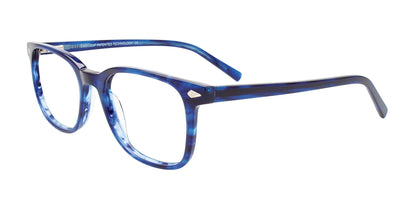 EasyClip EC653 Eyeglasses with Clip-on Sunglasses Marbled Blue