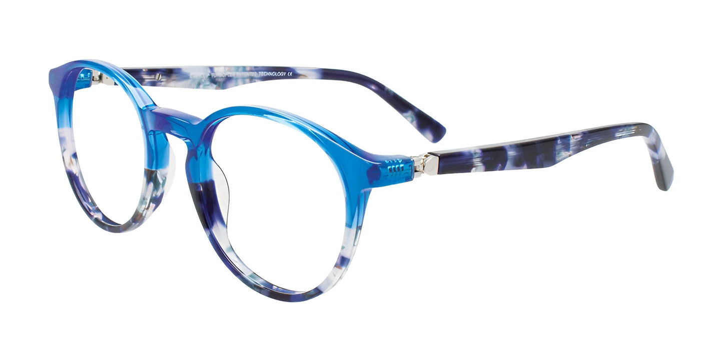 EasyClip EC656 Eyeglasses Tr. Blue & Blue Tortoise