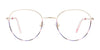 EasyClip EC657 Eyeglasses | Size 46 / Shiny Gold & Pink Tort
