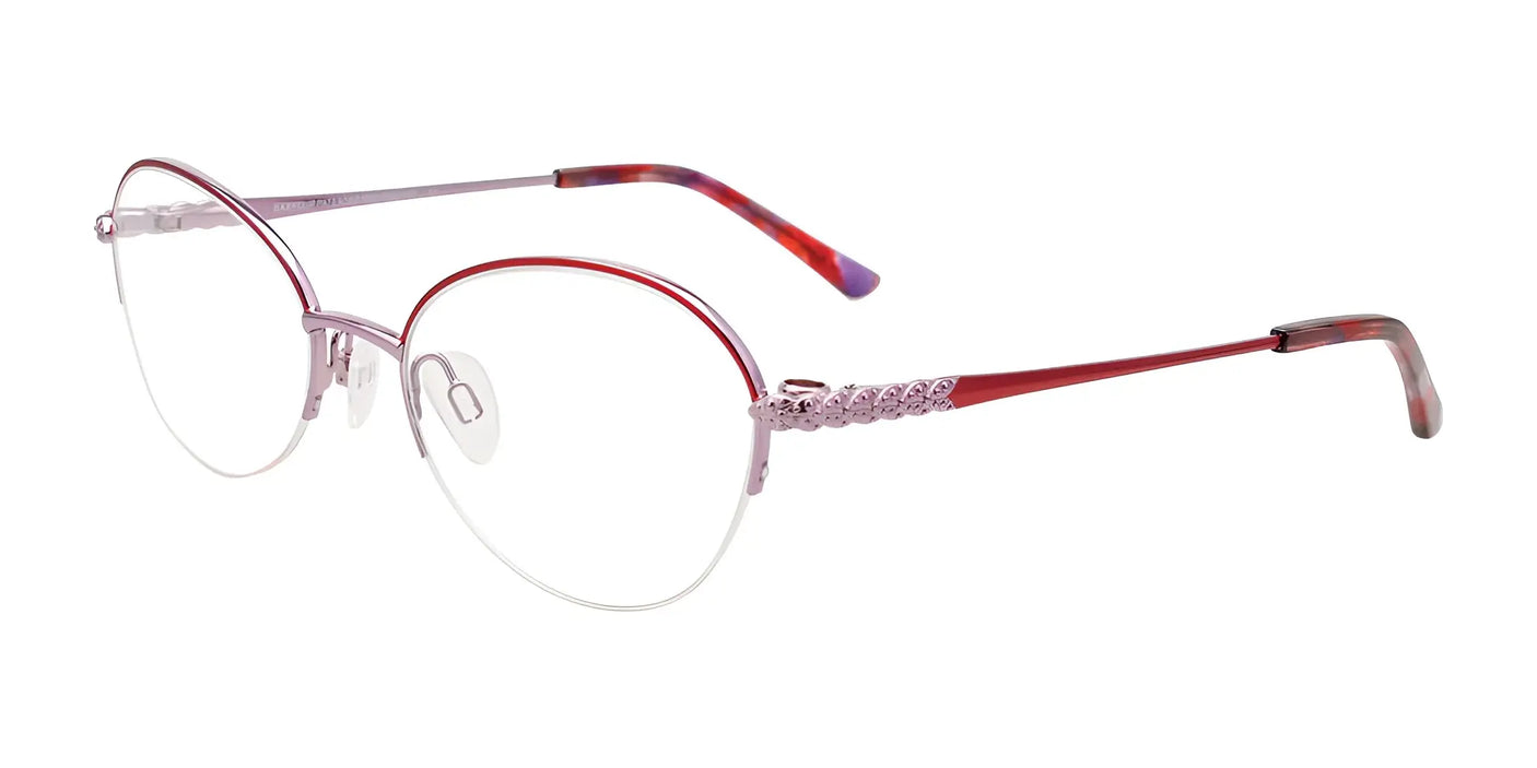 EasyClip EC660 Eyeglasses with Clip-on Sunglasses Lilac & Red