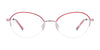EasyClip EC660 Eyeglasses with Clip-on Sunglasses | Size 51 / Lilac & Red
