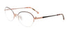 EasyClip EC660 Eyeglasses with Clip-on Sunglasses | Size 51 / Pink Gold & Black