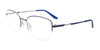 EasyClip EC661 Eyeglasses with Clip-on Sunglasses | Size 54 / Blue & Pink Gold