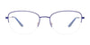 EasyClip EC661 Eyeglasses with Clip-on Sunglasses | Size 54 / Blue & Pink Gold