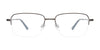EasyClip EC662 Eyeglasses | Size 50 / Blue & Light Gold