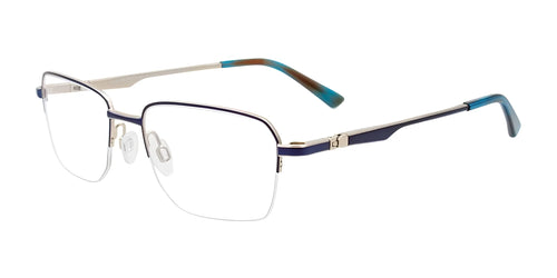 EasyClip EC662 Eyeglasses / Size 50 / Blue & Light Gold