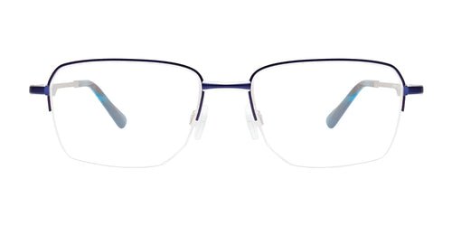 EasyClip EC662 Eyeglasses / Size 50 / Blue & Light Gold