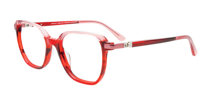 EasyClip EC663 Eyeglasses Marble Red & Tr. Red