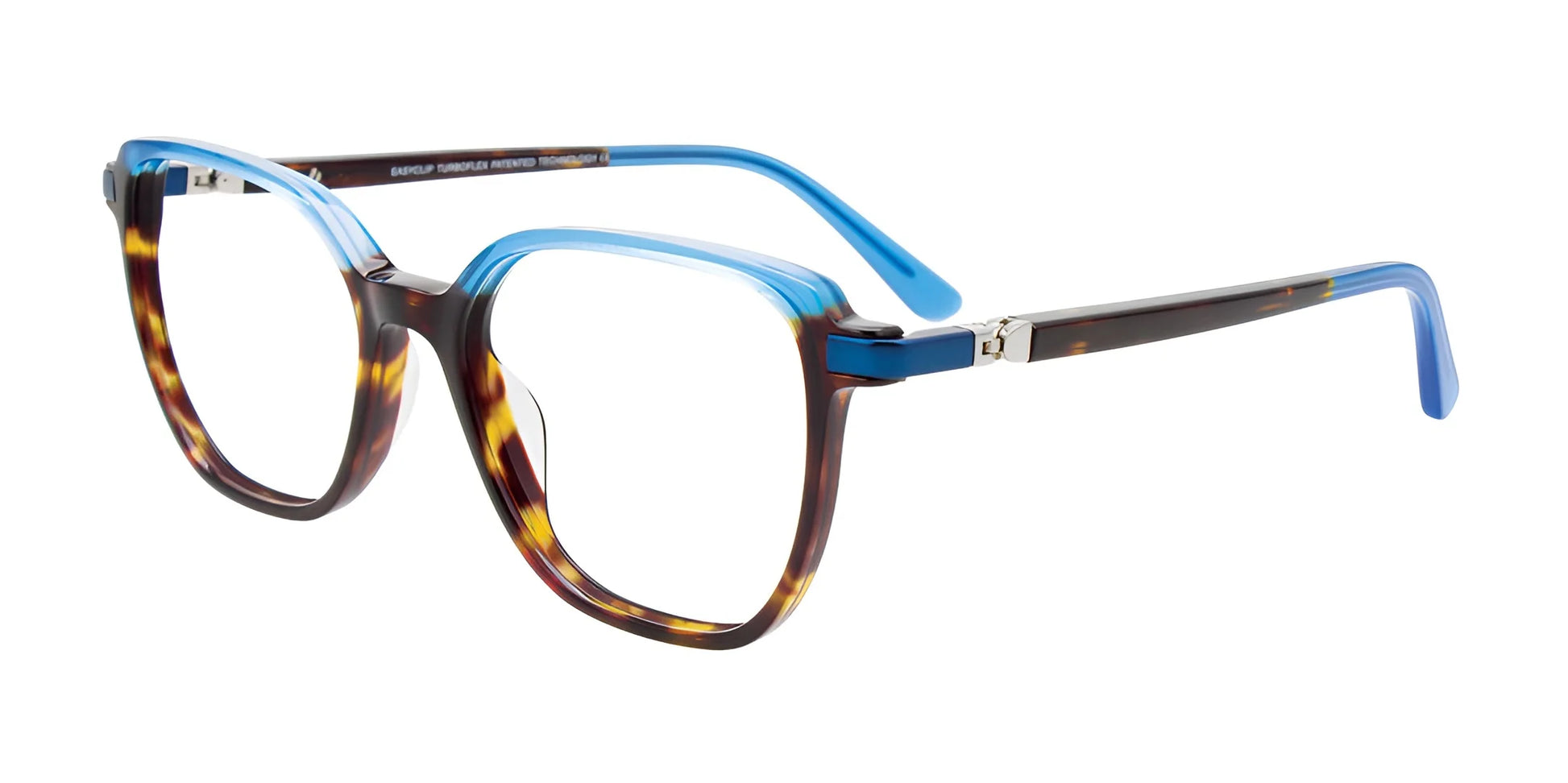 EasyClip EC663 Eyeglasses Tortoise & Tr. Blue