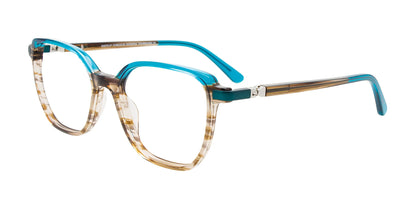 EasyClip EC663 Eyeglasses Tr. Marble Brown & Tr. Turquoise