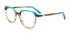 EasyClip EC663 Eyeglasses | Size 49 / Tr. Marble Brown & Tr. Turquoise