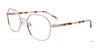 EasyClip EC665 Eyeglasses with Clip-on Sunglasses | Size 51 / Rose Gold/Rose Tortoise