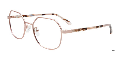 EasyClip EC665 Eyeglasses with Clip-on Sunglasses Rose Gold / Rose Tortoise