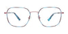 EasyClip EC668 Eyeglasses | Size 48 / Dusty Pink & Tortoise Blue