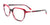 EasyClip EC669 Eyeglasses with Clip-on Sunglasses | Size 52 / Transparent Dark Red & Red