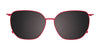 EasyClip EC669 Eyeglasses with Clip-on Sunglasses | Size 52 / Transparent Dark Purp & Purple