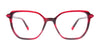 EasyClip EC669 Eyeglasses with Clip-on Sunglasses | Size 52 / Transparent Dark Purp & Purple