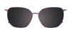 EasyClip EC669 Eyeglasses with Clip-on Sunglasses | Size 52 / Transparent Dark Purp & Purple