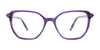 EasyClip EC669 Eyeglasses with Clip-on Sunglasses | Size 52 / Transparent Dark Purp & Purple