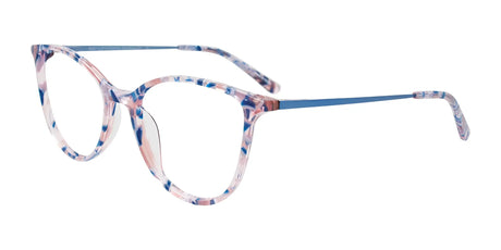 EasyClip EC673 Eyeglasses with Clip-on Sunglasses Light Blue & Pink Mix Design