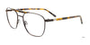 EasyClip EC674 Eyeglasses with Clip-on Sunglasses | Size 54 / Brown & Tortoise