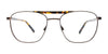EasyClip EC674 Eyeglasses with Clip-on Sunglasses | Size 54 / Blue & Blue Tortoise