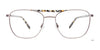 EasyClip EC674 Eyeglasses with Clip-on Sunglasses | Size 54 / Blue & Blue Tortoise