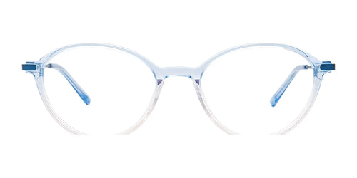 EasyClip EC675 Eyeglasses with Clip-on Sunglasses / Size 52 / Light Blue To Pink Gradient