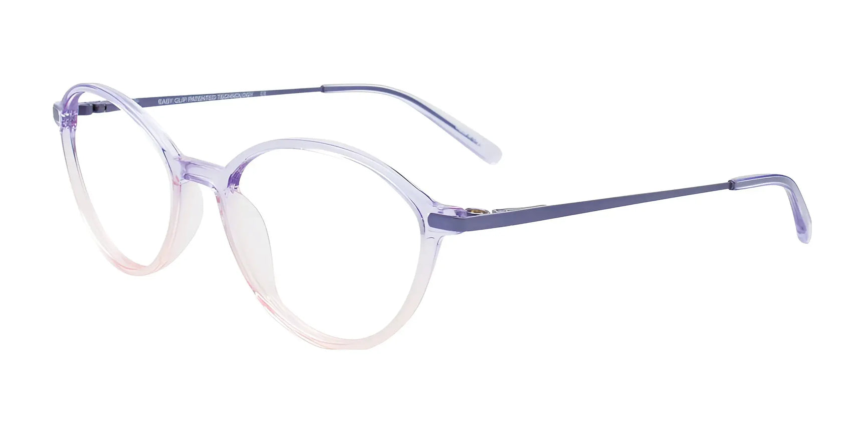 EasyClip EC675 Eyeglasses with Clip-on Sunglasses Light Purple To Pink Gradient