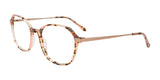 EasyClip EC676 Eyeglasses with Clip-on Sunglasses Beige & Pink Tortoise / Rose Gold