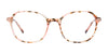 EasyClip EC676 Eyeglasses with Clip-on Sunglasses | Size 51 / Beige & Pink Tortoise/Rose Gold