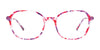 EasyClip EC676 Eyeglasses with Clip-on Sunglasses | Size 51 / Beige & Pink Tortoise/Rose Gold