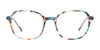 EasyClip EC676 Eyeglasses with Clip-on Sunglasses | Size 51 / Beige & Pink Tortoise/Rose Gold