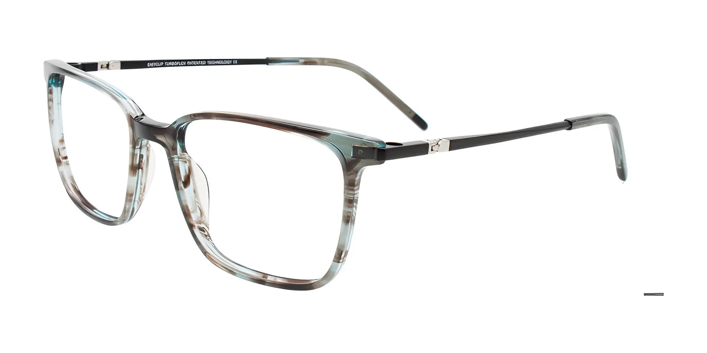 EasyClip EC678 Eyeglasses with Clip-on Sunglasses Grey Marbled