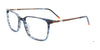 EasyClip EC678 Eyeglasses with Clip-on Sunglasses | Size 54 / Blue Marbled
