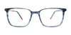 EasyClip EC678 Eyeglasses with Clip-on Sunglasses | Size 54 / Blue Marbled