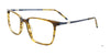 EasyClip EC678 Eyeglasses with Clip-on Sunglasses | Size 54 / Khaki Marbled