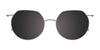 EasyClip EC679 Eyeglasses with Clip-on Sunglasses | Size 49 / Transparent Grey & Blue