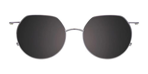 EasyClip EC679 Eyeglasses with Clip-on Sunglasses / Size 49 / Transparent Grey & Blue