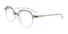 EasyClip EC679 Eyeglasses with Clip-on Sunglasses | Size 49 / Transparent Grey & Crystal